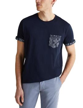 Camiseta Esprit bolsillo marino
