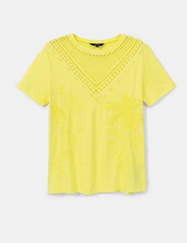 Camiseta Desigual Tropic Thoughts amarillo