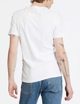 Pack 2 camisetas Levis slim azul/blanco