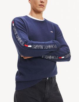 Jersey Tommy Jeans Tape Sweater marino