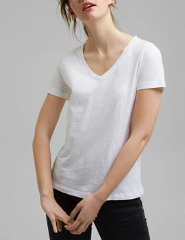 Camiseta Esprit pico blanco