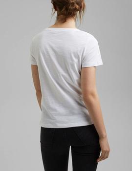 Camiseta Esprit pico blanco