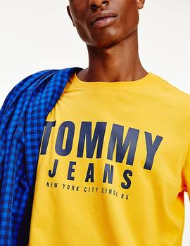Camiseta Tommy Jeans logo amarillo