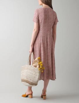 Vestido Indi-Cold estampado terracota