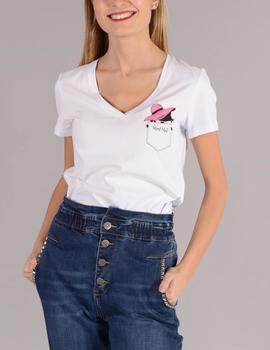 Camiseta Mimi-Mua estampada blanco