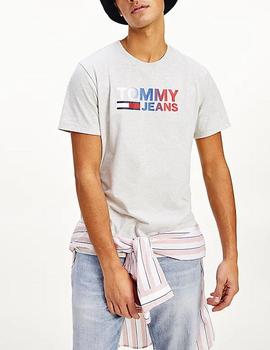 Camiseta Tommy Jeans logo gris