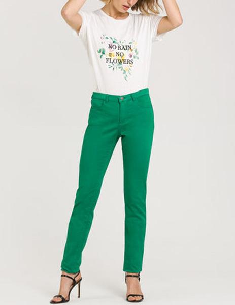Pantalón Naf Naf Skinny Verde para Mujer
