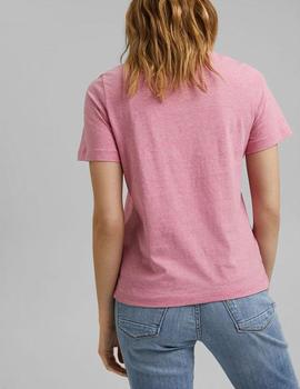 Camiseta Esprit estampada rosa