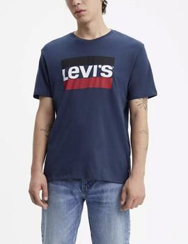 Camiseta Levis logo sport azul