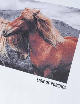 Camiseta Lion of Porches caballos blanco