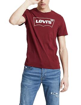 Camiseta Levis Housemark logo granate