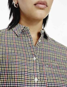 Camisa Tommy Jeans microcuadros multi