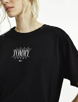 Camiseta Tommy Jeans cropped negro