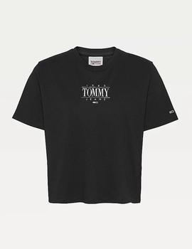 Camiseta Tommy Jeans cropped negro