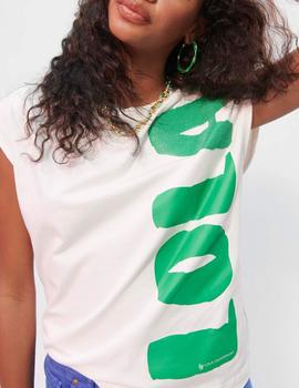 Camiseta Lola Casademunt maxiletras verde