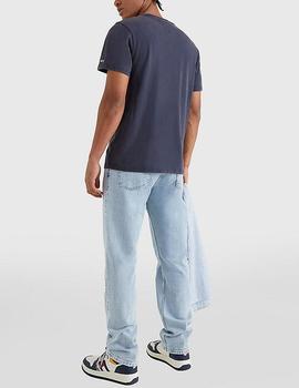 Camiseta Tommy Jeans logo universitario azul