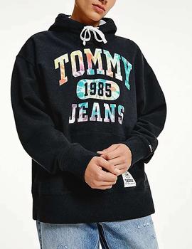 Sudadera Tommy Jeans logo negro