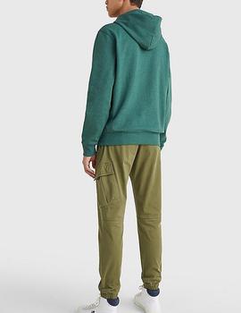 Sudadera Tommy Jeans capucha verde