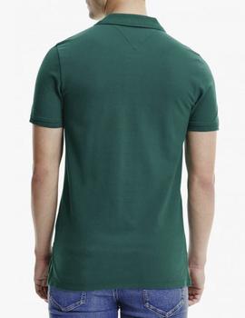 Polo Tommy Jeans logo verde