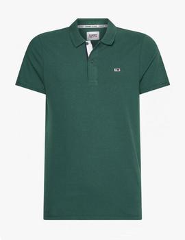 Polo Tommy Jeans logo verde