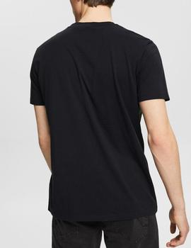 Camiseta Esprit estampado arty negro