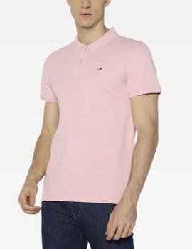 Polo Tommy Jeans logo rosa