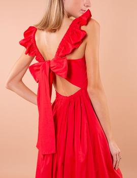 Vestido Mimi Mua largo rojo