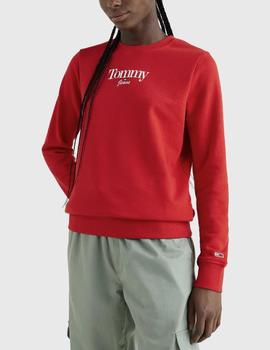 Sudadera Tommy Jeans logo rojo