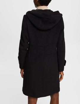 Abrigo Esprit con lana negro
