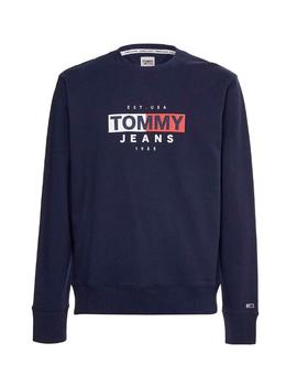 Sudadera Tommy Jeans logo marino