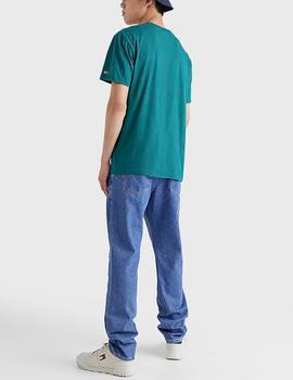 Camiseta Tommy Jeans logo verde