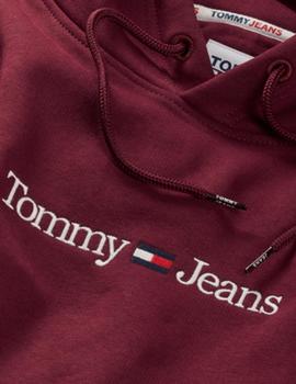 Sudadera Tommy Jeans logo granate