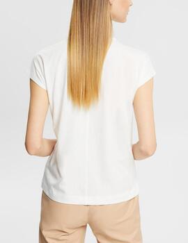 Camiseta Esprit lentejuelas blanco