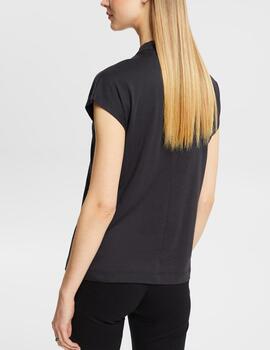 Camiseta Esprit lentejuelas negro