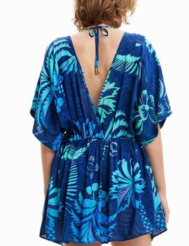 Vestido Desigual Ko Samui tropical azul