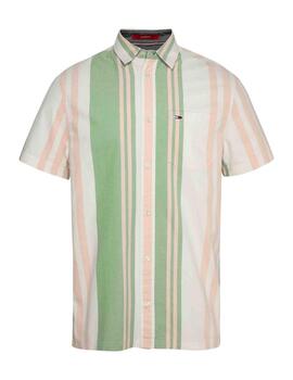 Camisa Tommy Jeans rayas verde