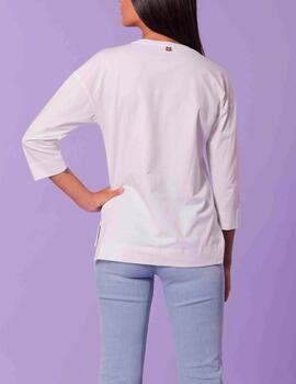 Camiseta Mimi Mua estampada blanco