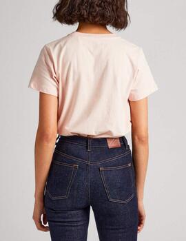 Camiseta Pepe Jeans logo rosa