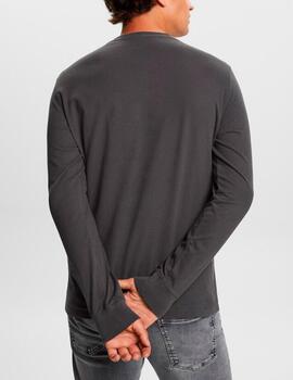 Camiseta Esprit cuello panadero gris