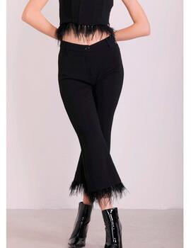 Pantalón Mimi-Mua plumas negro