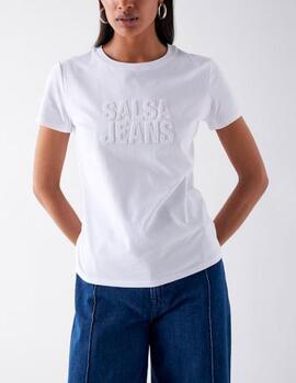 Camiseta Salsa logo blanco