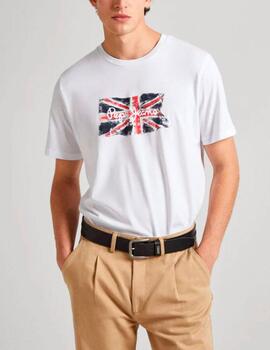 Camiseta Pepe Jeans bandera blanco