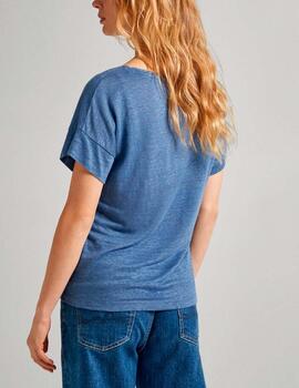 Camiseta Pepe Jeans lino azul