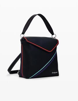 Mochila Desigual líneas negro