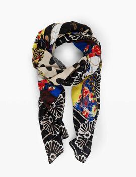 Fular Desigual patch floral