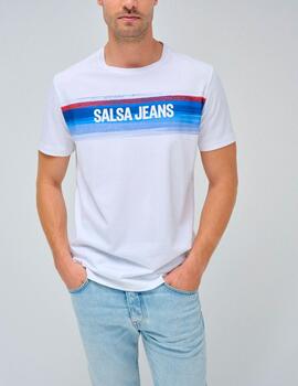 Camiseta Salsa logo blanco