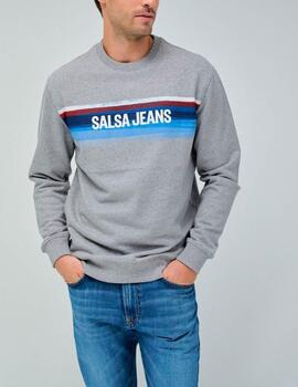 Sudadera Salsa logo gris