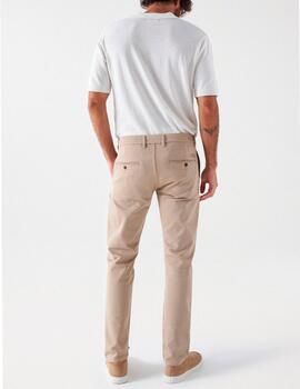 Pantalón chino Salsa cordón beige