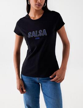 Camiseta Salsa logo negro