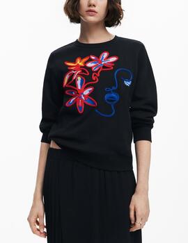 Sudadera Desigual estampada negro